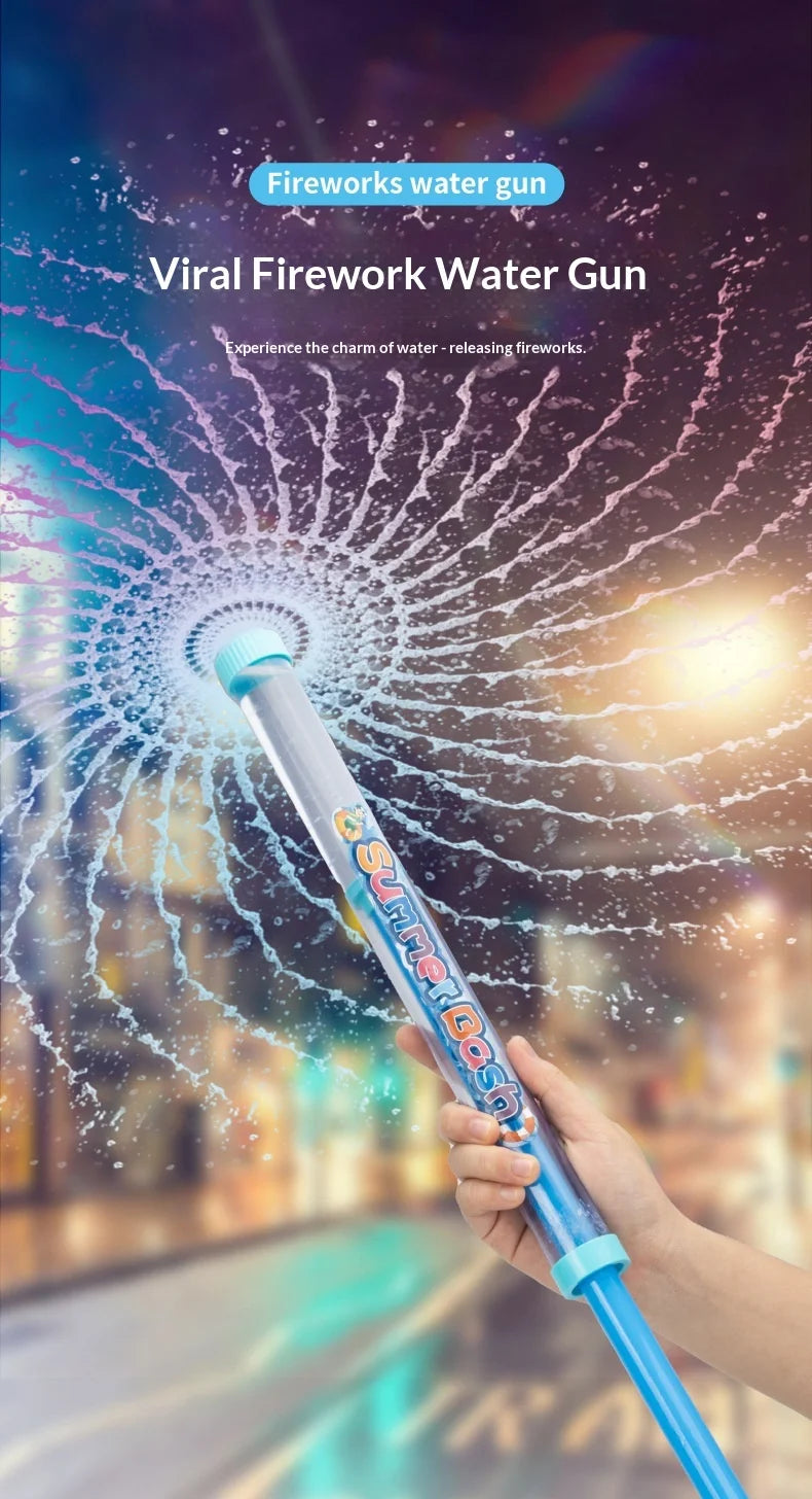 Viral Large Firework Water Gun 360° Sprinkler Pump Action Outdoor Beach Toy for Summer Holidays