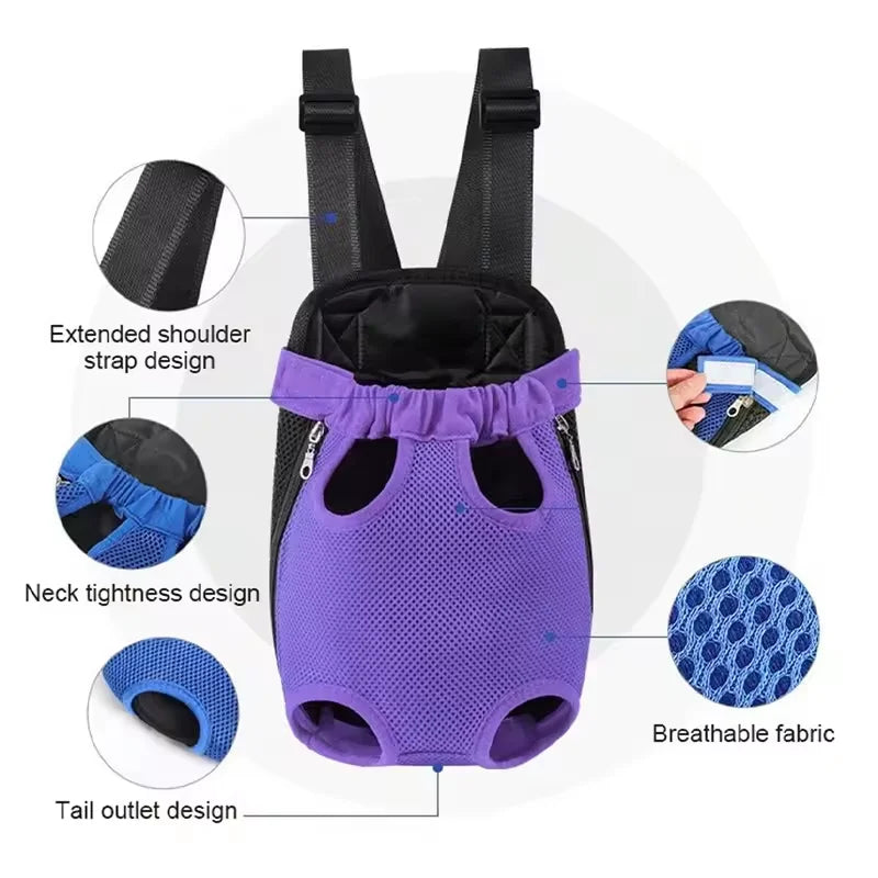Breathable Mesh Pet Carrier Backpack Hands-Free Front Dog Cat Carrier for Outdoor Travel Hiking Small Puppy Kitten Hot Selling Pets Supplies