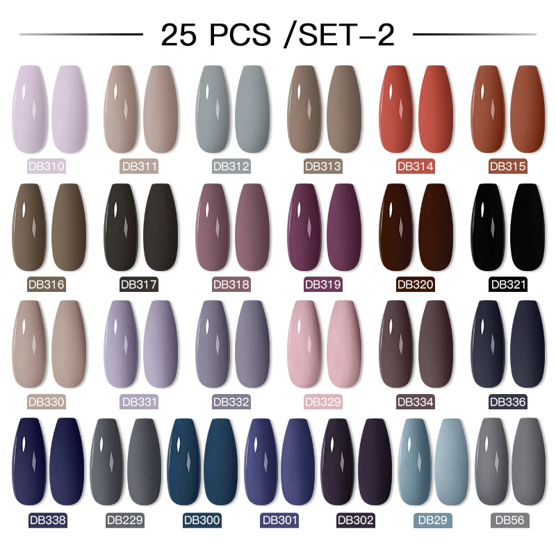 NEW Arrivals 24/40.120PCS Set Colors Gel Nail Polish Set Semi Permanent Hybrid Gel Varnish Set Base Top Coat Soak Off UV LED Nail Gel Kits Manicure Pedicure Accessories Nail Care Tools Sets Cosmetic Supplies