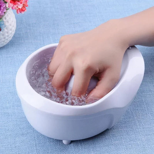 NEW Electric DIY Nail Art Soak Bowl Bubble Vibration Hand Wash Gel Polish Remover SPA Manicure Tools Accessories Women Nails Care Supplies Beauty Spa Salon Products