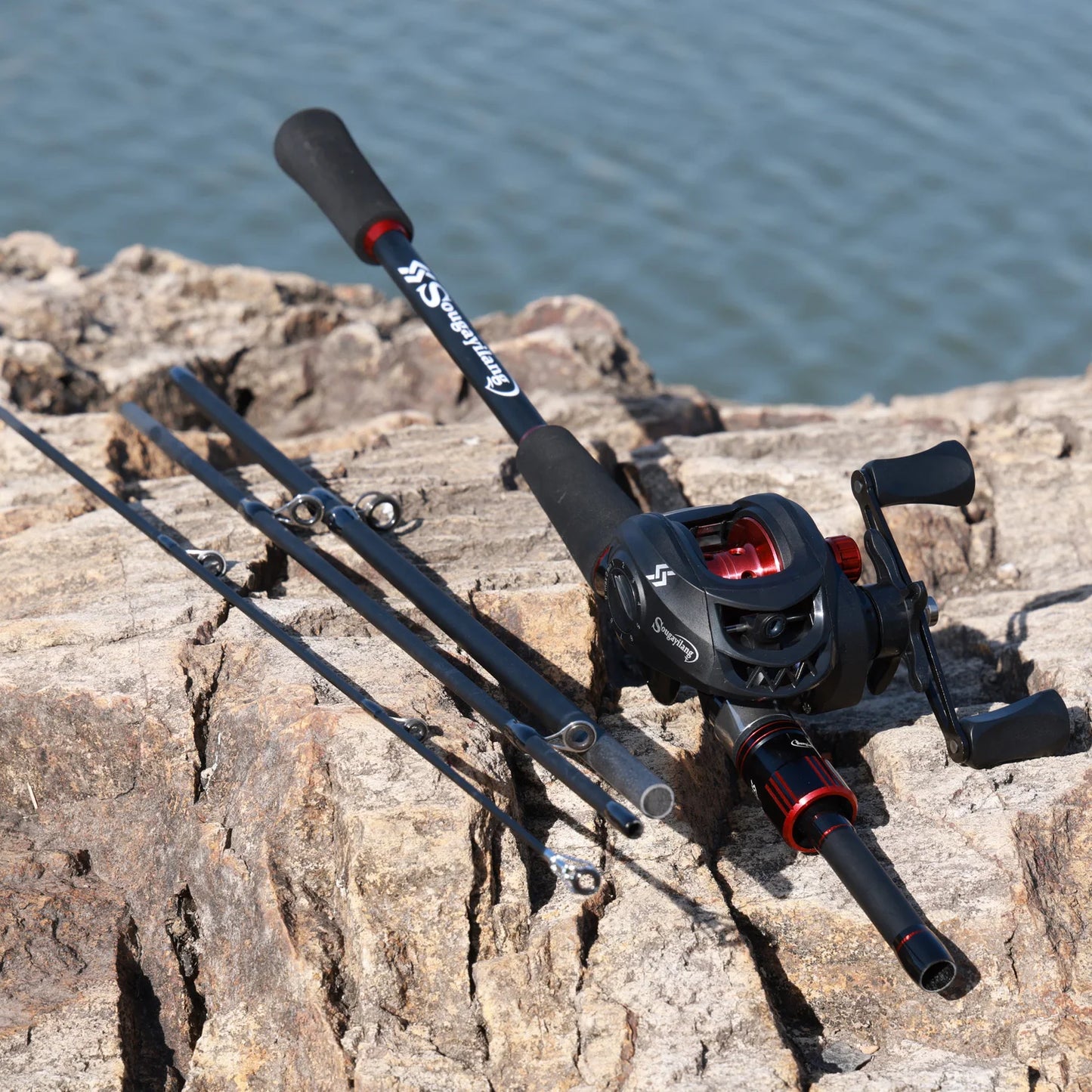 Full Set Professional  Fishing Combo 1.8-2.1m Carbon Fiber Rod  7.2:1 High Speed Reel with Diverse Lures for Freshwater Saltwater Ocean Lake Pond River Fishing Tool Sets