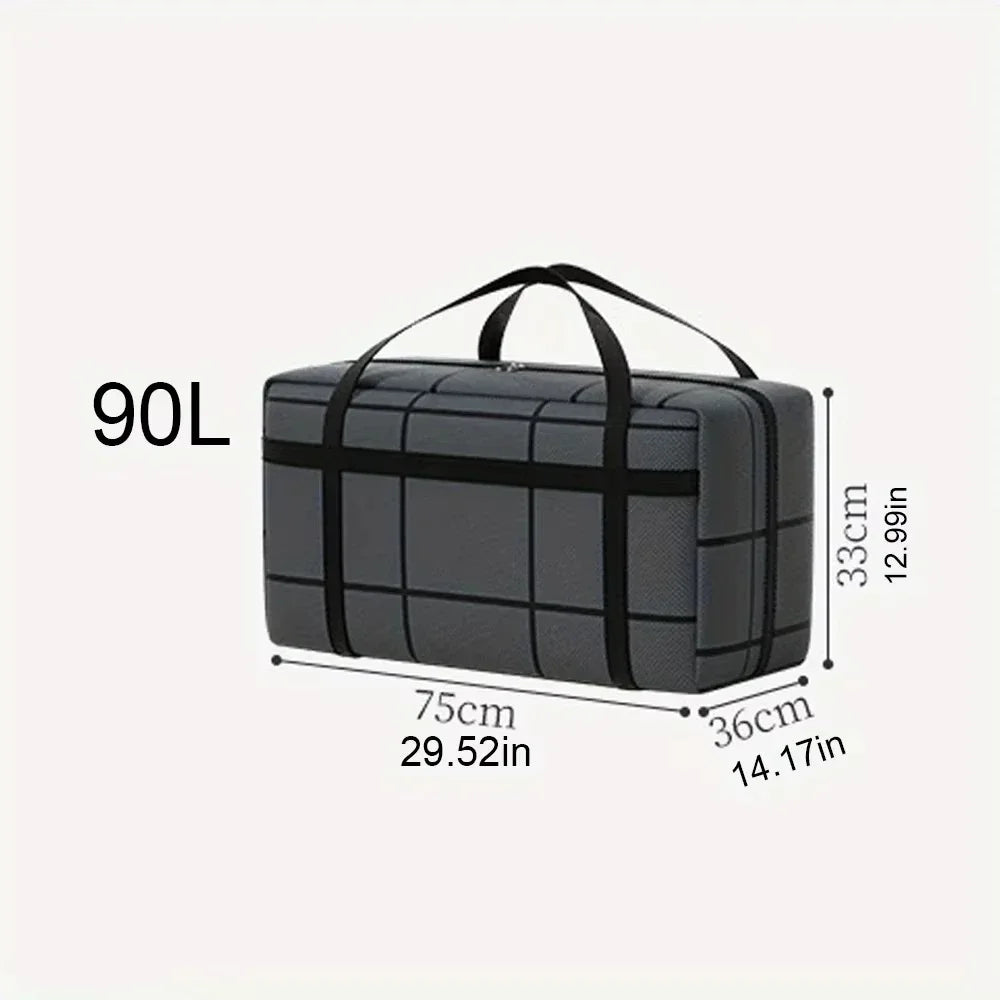 3 PCS Set Large Capacity Outdoor Moving Travel Packing Hand-Held Clothes Storage Organizer Bag Foldable Dust-Proof Non-Woven Fabric Packing Bags Bedroom Wardrobe Organizer Sets