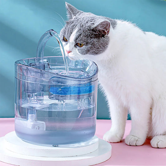 NEW Arrivals Cat Water Feeder Automation Sensor Faucet Fountain Food Grade Transparent Plastic Dog Water Dispenser For Cat Pet Sensor Drinker Pets Supplies
