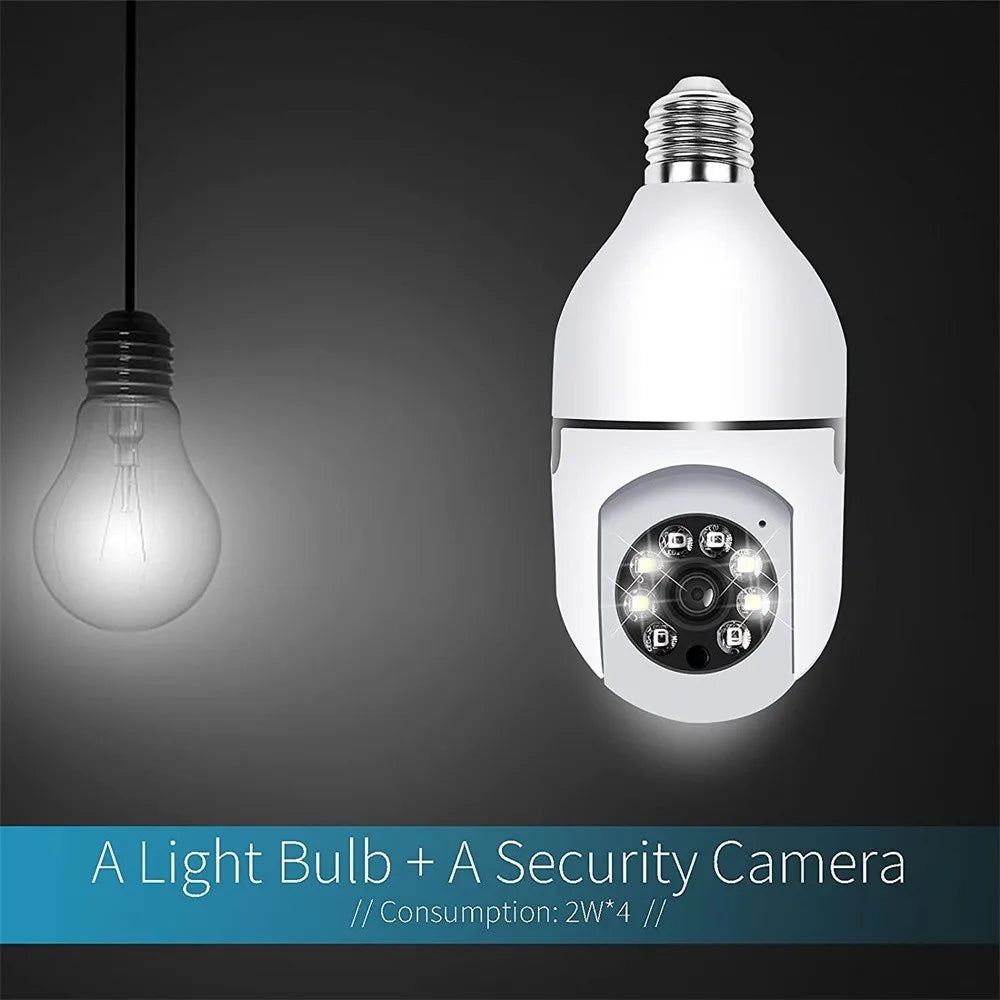 YCC 365 Plus IP Camera Wi fi E27 Security Monitor Night Vision Full Color Auto Rotating Wireless 360 Wi fi Surveillance Bulb Camera