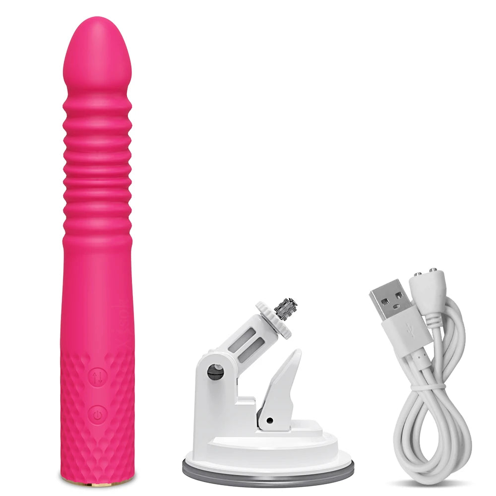 Automatic Machine Telescopic Dildo Vibrator Female Sexs Toy Women Vagina Masturbation Penis G Spot Clitoris Stimulator Massager