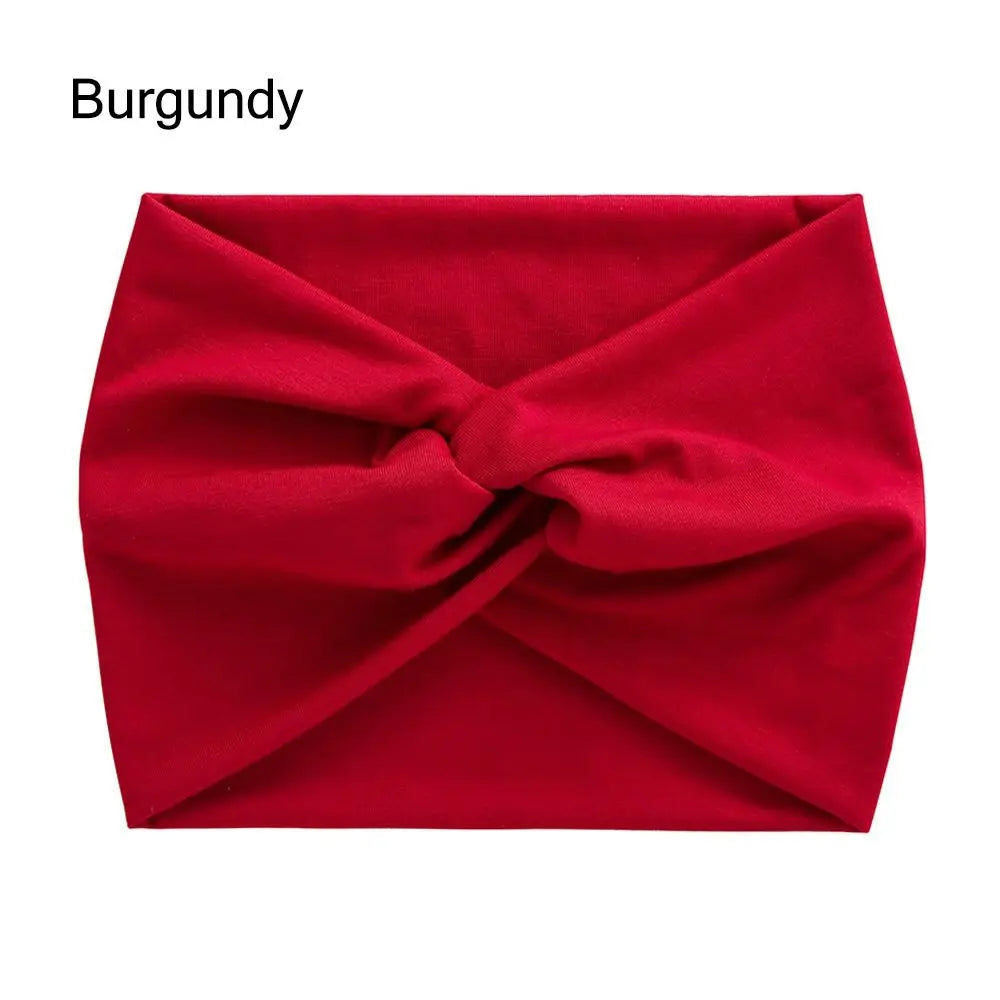 NEW Arrivals 29 Colors/Patterns Sports Bohemian Wide Cotton Stretch Headbands Women Headwrap Yoga Hair Bands Headwear Bandana Twisted Wide Headbands Hair Accessories