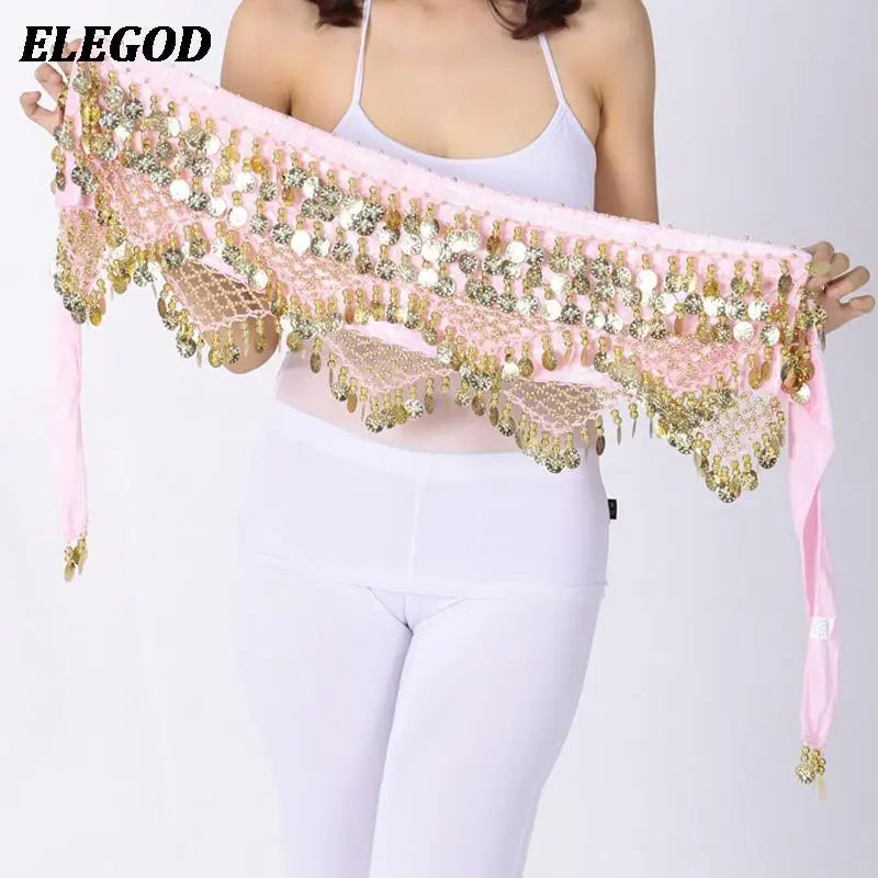 NEW Luxury Women Belly Dance Waist Belt Skirt Adult Sexy Indian Dance Hip Wrap Waist Chain Oriental Lady Belly Dance Hip Scarf Velvet Skirt