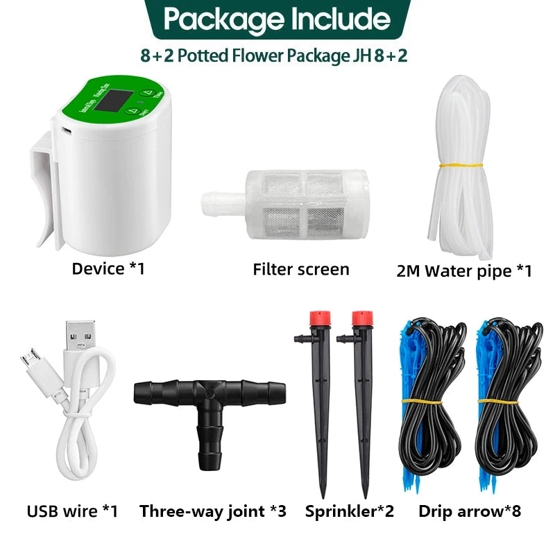 NEW Arrivals 6/10 Potted Flowers intelligent Timed Automatic Flower Waterer, Potted lazy Watering, Drip Water Seepage Water Applicator, Gardening Green Plant Home Indoor Outdoor Garden Supplies