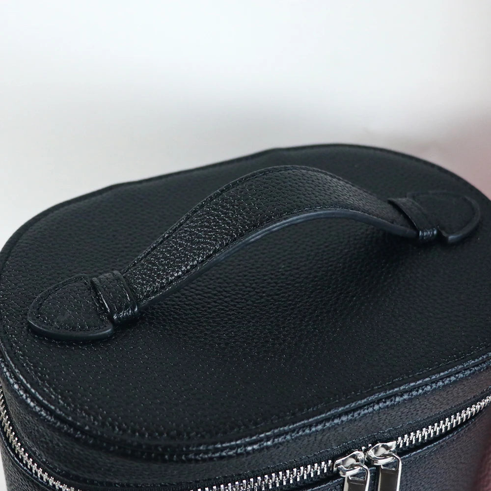 NEW Large-Capacity PU Leather Cosmetic Box with Internal Storage Box, Customizable Names and Letters, Travel Portable Cosmetic Bag