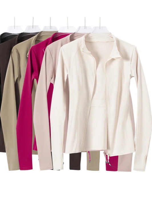NEW Arrivals Women's Slimming Yoga Jacket; Light and Thin Running Fitness Outfit  Professional Pilates Training Sports Top for Autumn Spring Female Sports Apparel Supplies