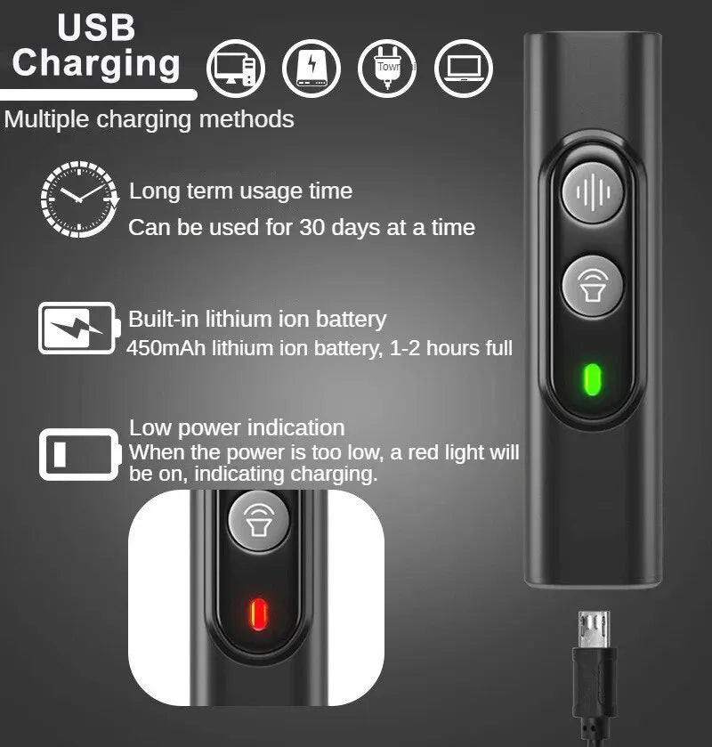 Ultrasonic Pet Dog Repellent Anti Barking Stop Bark Training Device Dog Training Repellents With USB Rechargeable Portable Remote