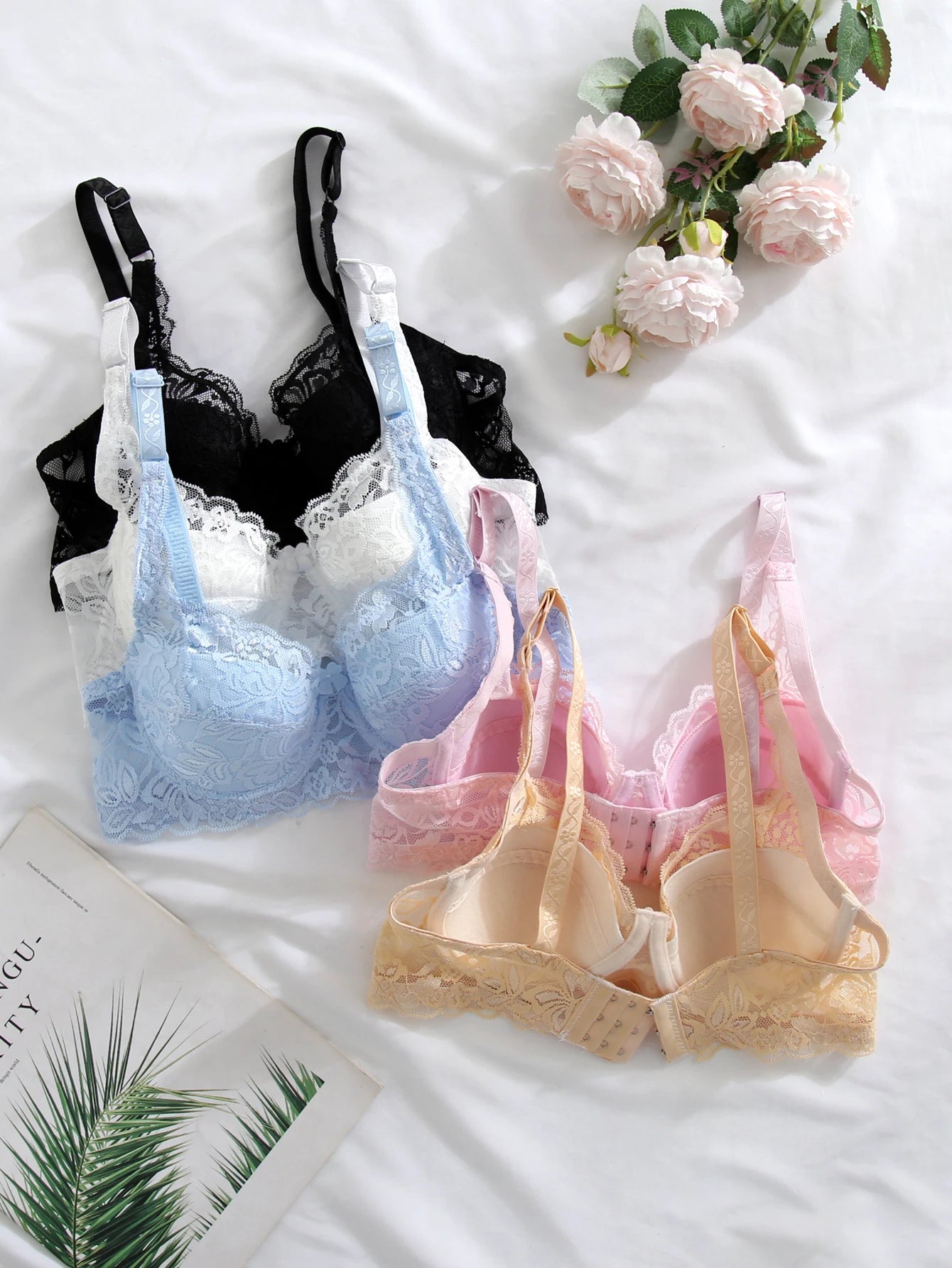 Sexy Bra Lace Women's Bra Push Up Bra With Padding Transparent Underwear Plus Size Lady Lingerie Female Underwear Tops Brassiere