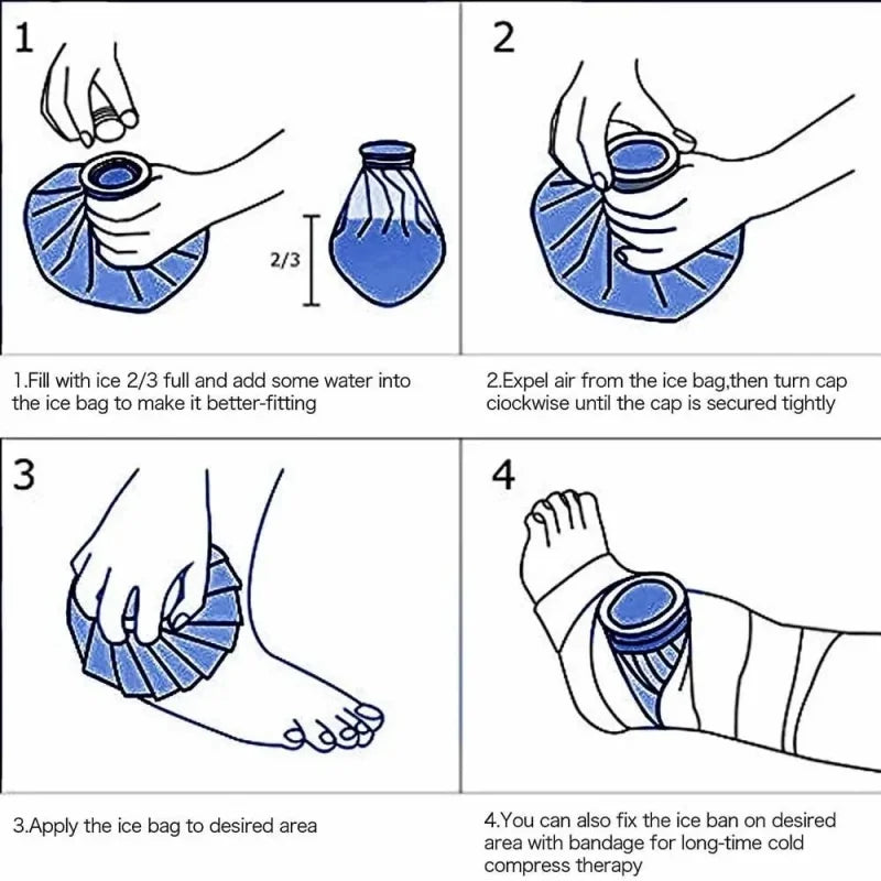 NEW 6/9/11 Inch Cold/Hot Water Pack Ice Bag for Sports Injuries Therapy Pain Relief Shoulder Knee Neck Health Care Accessories