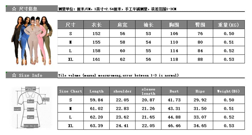 NEW S-XL UK Size 5 Colors Washed Distressed Jumpsuit Women Ribbed V-Neck Solid Skinny Long Sleeve Fall Casual Trend Simple Activity Streetwear