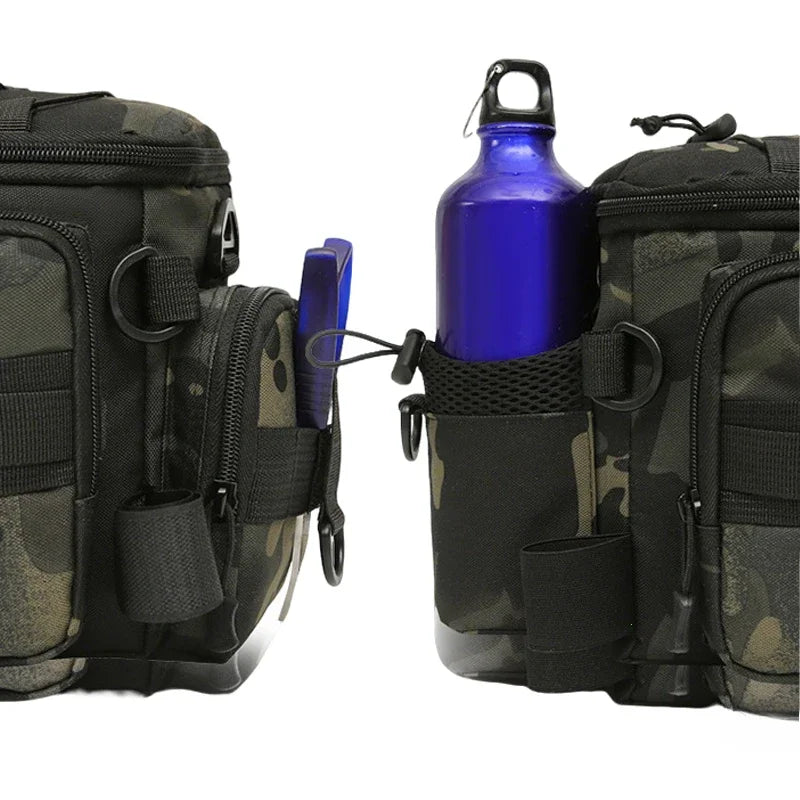NEW Style Multi-Pockets Thickened Fishing Gear Top Quality Shoulder Bag Portable Fishing Rod Holder Bait Line Box Storage Outdoor Sports Bag Angling