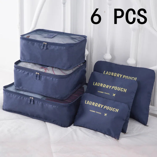6pcs Travel Storage Bag Set, for Closets, Closets, Suitcases, Thickened Bags, Travel Manager, Bags, Shoes Bags, Cube Bags