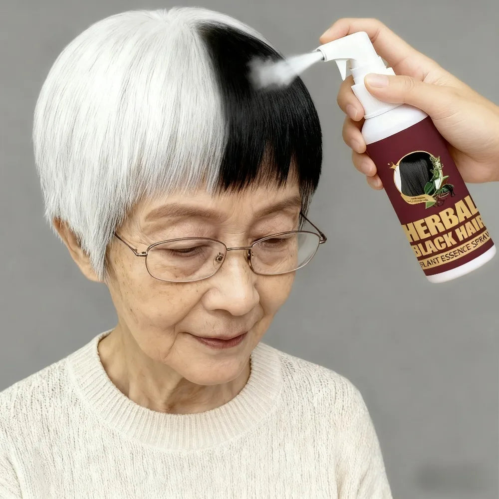 TikTok Hot-Selling Buy 10 Get 12 Free Herbal Black Hair Liquid for Frizz, Dryness, and Smoothness,  White Gray Hair Killer Remove  Restore Korean Hair Care Products