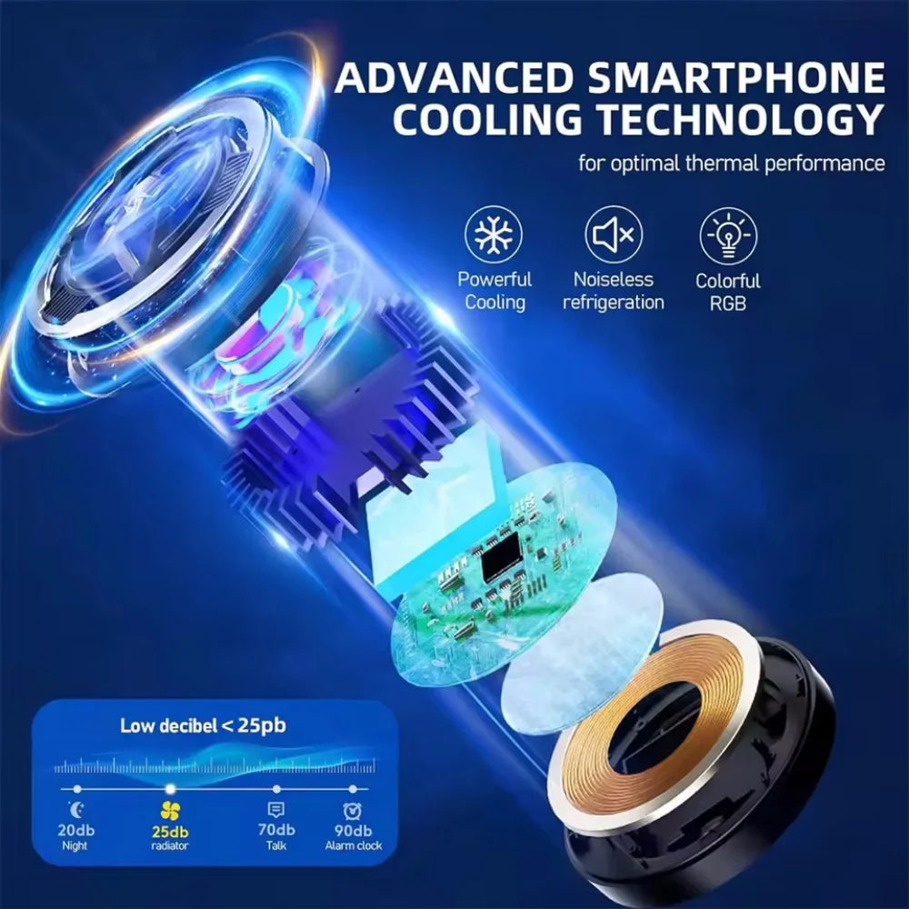 New Arrivals SL17 Magnetic Display Phones Cooler Back-Clip 2 in 1 Game Cooler Semiconductor Fast Phone Cooling Fan for IOS Android Phone Mobile Cell Phones Accessories
