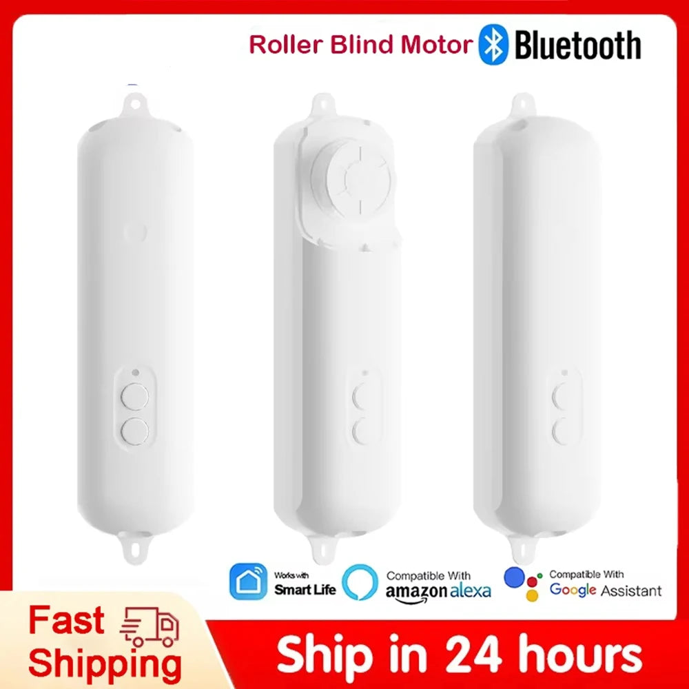 1/2 PCS Set APP Control TUYA Drapes Roller Blind Robot Motor Rechargeable Automatic Curtain Motorized Shutter Opener Siri Voice Control For Alexa Google Assistant