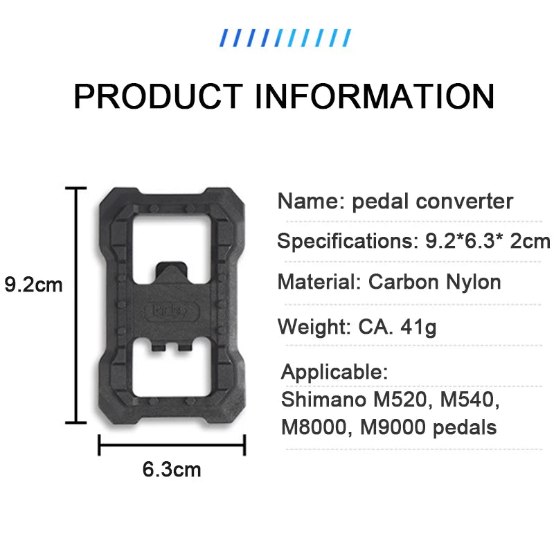 MTB Pedal Converter Bicycle Clipless Pedals converter to flat peda Mountain Bike Pedal Adapter for Shimano M520/M540/M8000/M9000