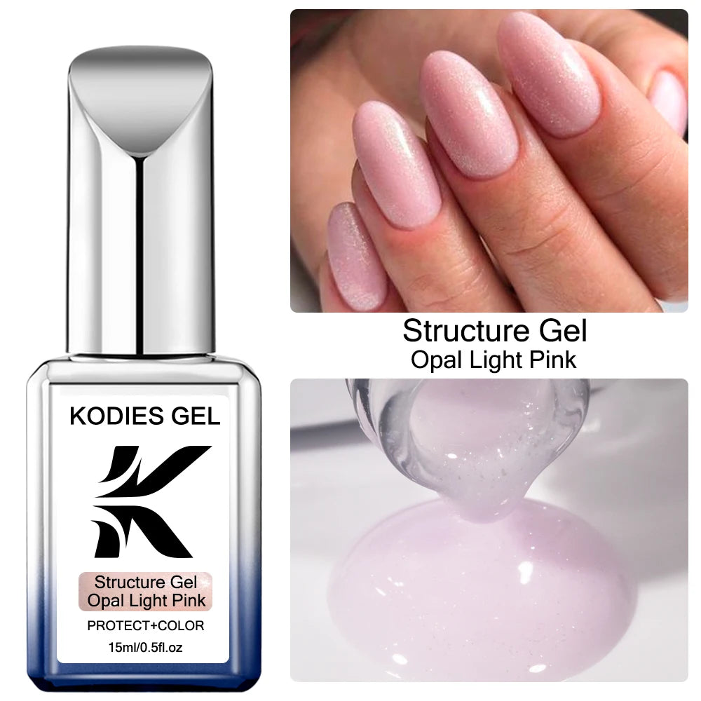 NEW Arrivals Korean Gel Keratin Kitty White Rubber Base Gel Nail Polish Pearl Shine 15ML Semi Permanent UV Self Leveling Structure Construction Gels Ladies Cosmetic Accessories Manicure Beauty Salon Supplies