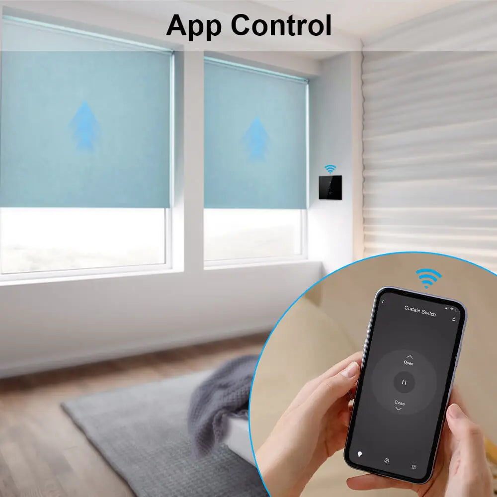 TUYA  Smart Life WiFi Curtains Blinds Switch Roller Shutters Motor Switch Backlight Style Google Home Alexa Voice Control