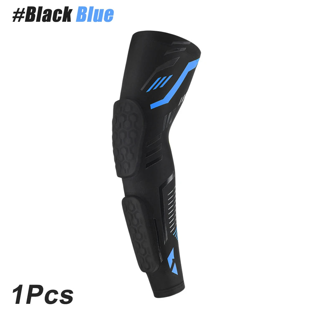 M-2XL Plus Size Professional Padded Arm Sleeves, Youth and Adult Elbow Forearm Crashproof Pads for Cycling Football Basketball Volleyball Soccer Women Men Sports Clothing Accessories