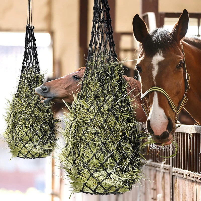Haylage Net Durable Horse Care Products Small Holed Hay Net Hay Net Equipment Slow Feed Hay Feeder Net Bags For Horse Equestrian Supplies