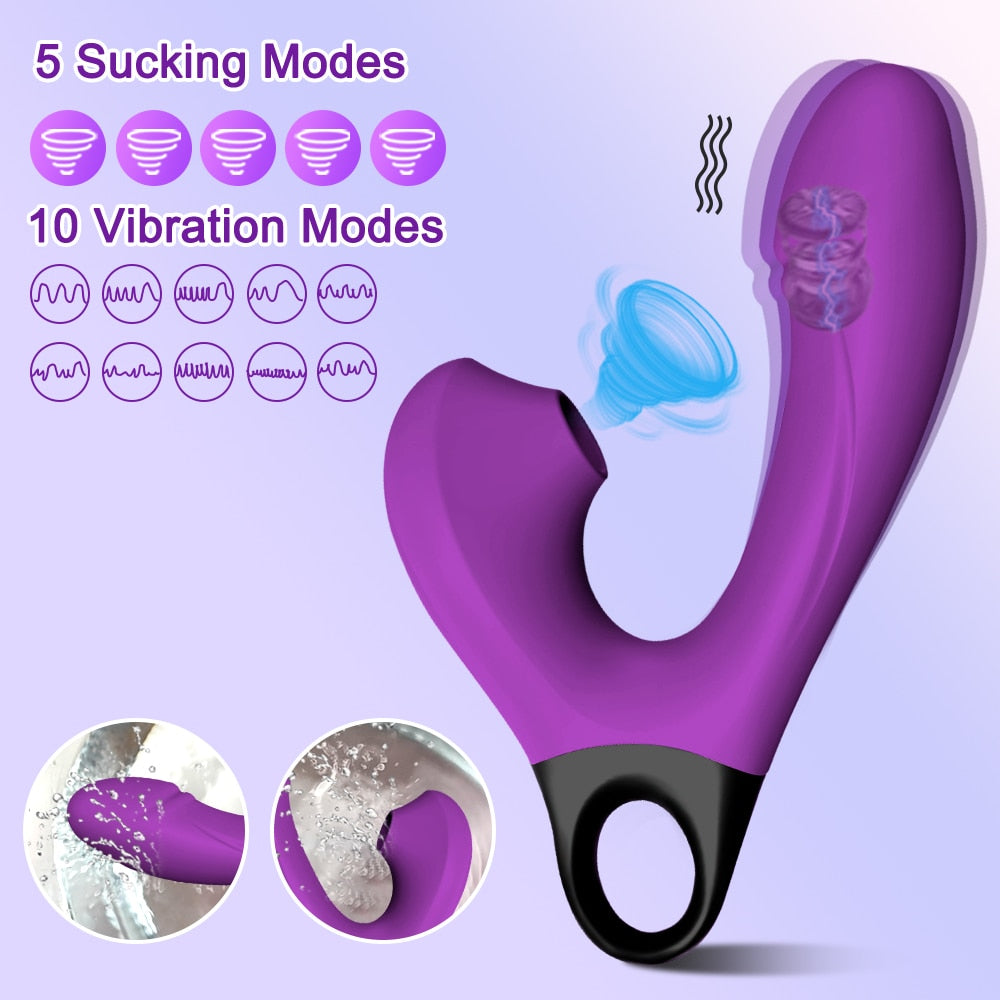 Powerful Vibrator for Women 15 Vibration Modes Dildo G Spot Clitoris Sucker Vacuum Stimulator Female Sex Toys for Adults 18