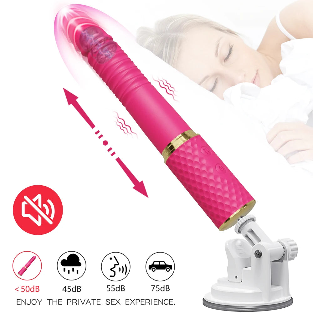 Sex Machine Telescopic Dildo Vibrator Automatic Upordown Thrust Massager Female Clitoris G-spot Vaginal Stimulation Masturbator