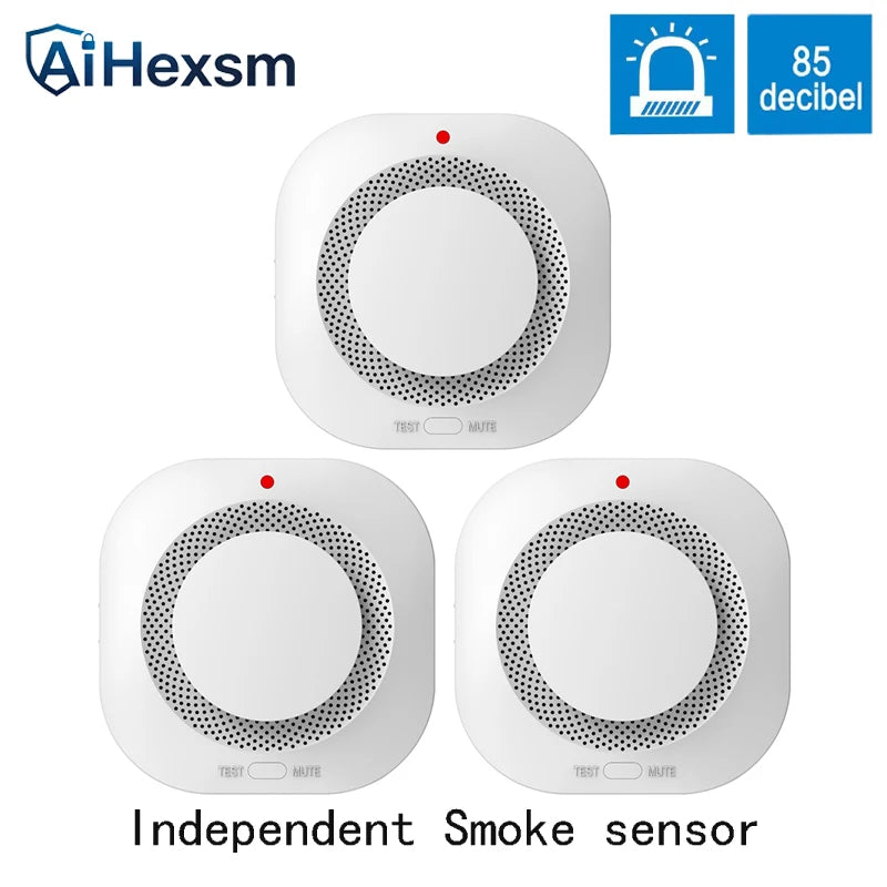 2/3/5/10 PCS Set Independent Fire Smoke Detector Sensor For Home Warehouse Security Smart Smoke Fire Alarm Replaceable Home Office Hotels Security Supplies