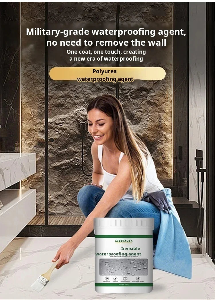300g Waterproof Paint Don't Smash Brick Tiles Broken Exterior Wall Bathroom Waterproof Glue kitchen Leak Repair Warranty Toilet Waterproof Paint Home Repair Tools