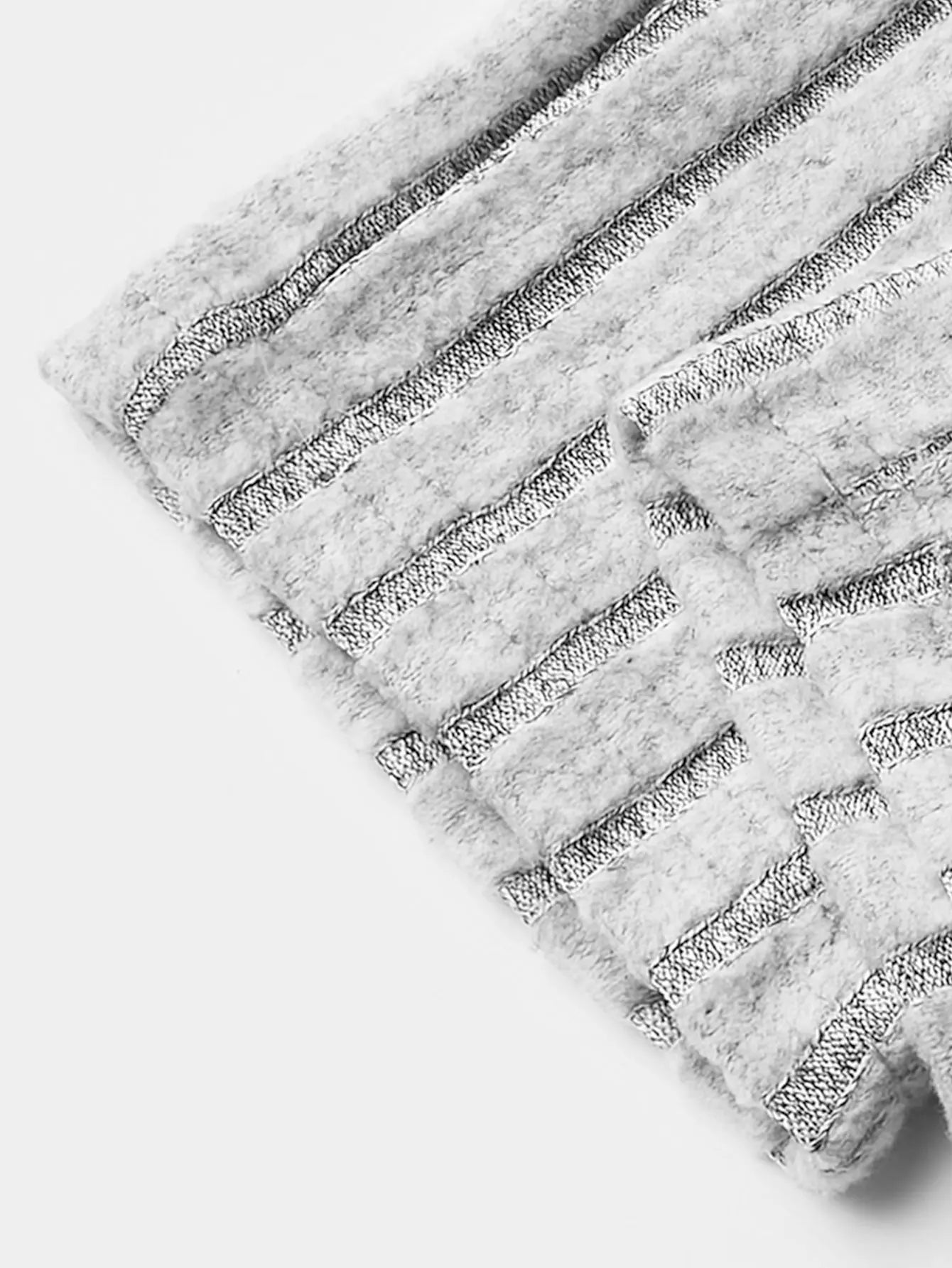 NEW 2 PCS Set S-XL Size Gray Casual Ribbed  Lettuce Trim Mock Neck Long Sleeve Top & Elastic Waist Pants Outfits, Women's Sports Clothing