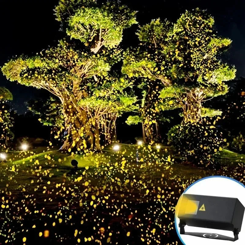 For Home Villa Dynamic Colorful Firefly Projection Lamp with Remote Control Light Adjustment Outdoor Waterproof Courtyard Lawn Garden Landscape Projector Lights System
