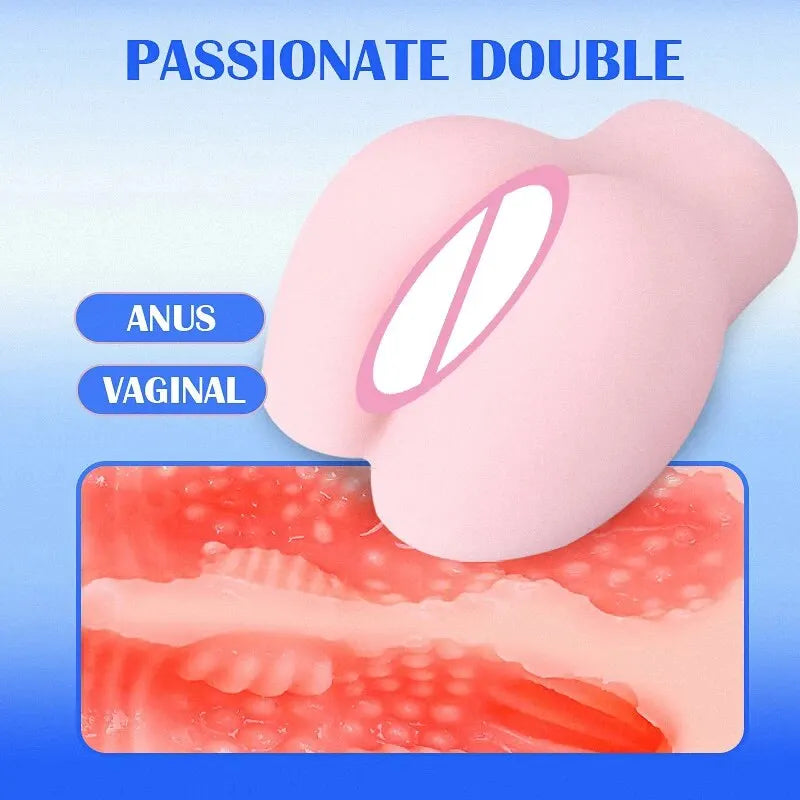 Sex Doll Masturbation For Men Soft Artificial Real Pocket Pussy Male Realistic 3D Textured Vagina Anal Adult Sex Toy For Men