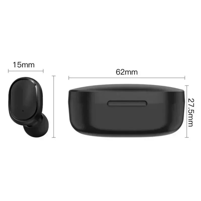 E6S Wireless Bluetooth Black Earphones TWS Bluetooth Headset Wireless Earbuds Noise Cancelling Earphones with Microphone Headphones