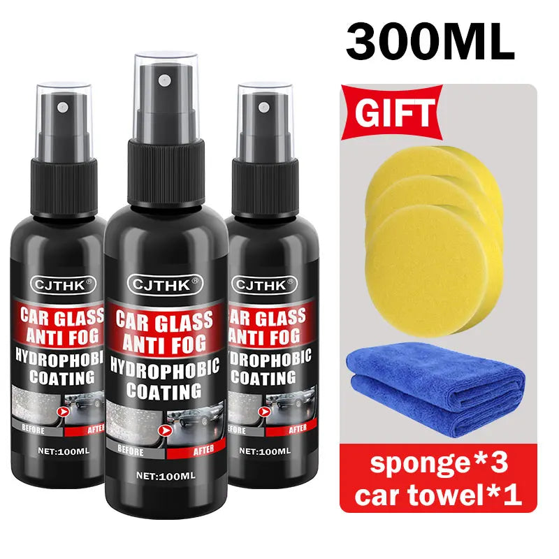 Car Glass Anti-Rain Anti-Fog Water Spray Repellent Nano Coating Hydrophobic Waterproof Agent Oil Film Removing Auto Glass Film Agent Cars Cleaning Supplies
