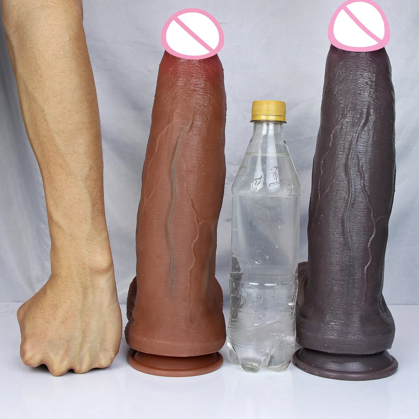 XXL Realistic Soft Huge Glans Long Dildo Silicone Vaginal Masturbators Penis Erotic Toy for Women Suction Cup Thick Real Dick