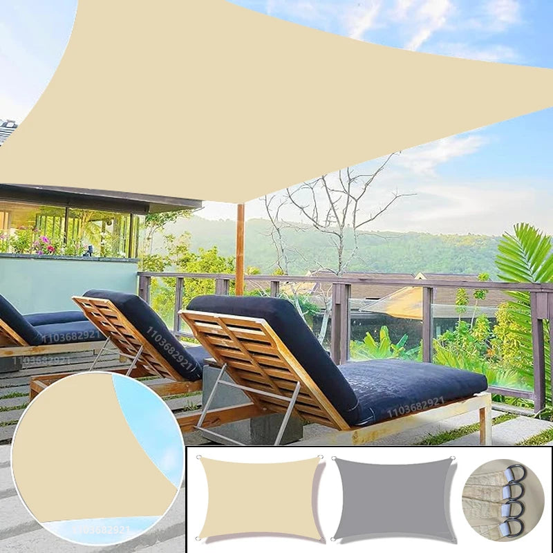 Waterproof Sunshade Protective Cover Canvas Camping Sunshade Cloth Large Outdoor Rain and Snow Shed Garden Terrace