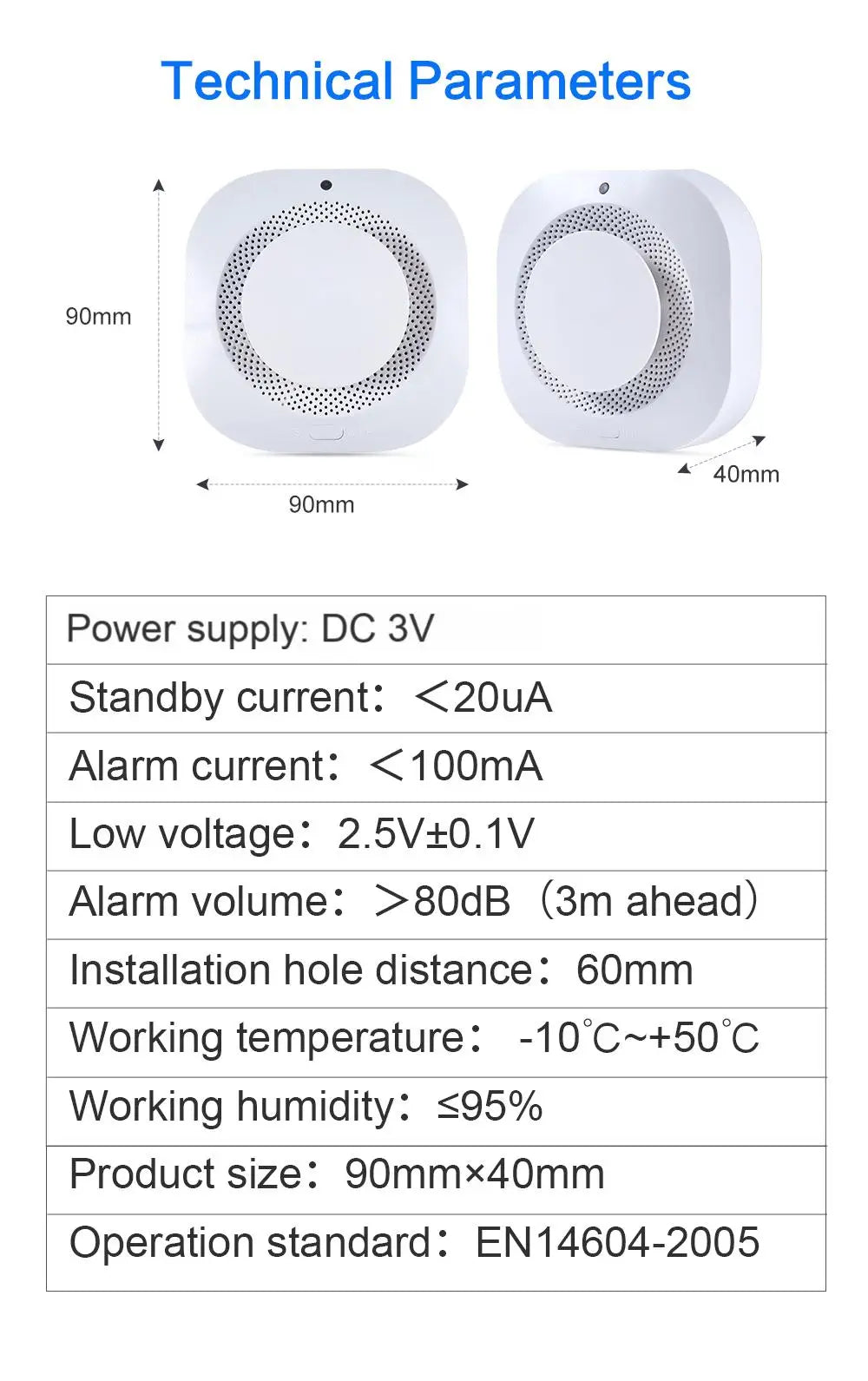 1-10 PCS Set Independent Fire Smoke Sensor Alarm Fire Protection Smokehouse Home Office Hotels Business Shops Security System Smoke Detector  Security Supplies