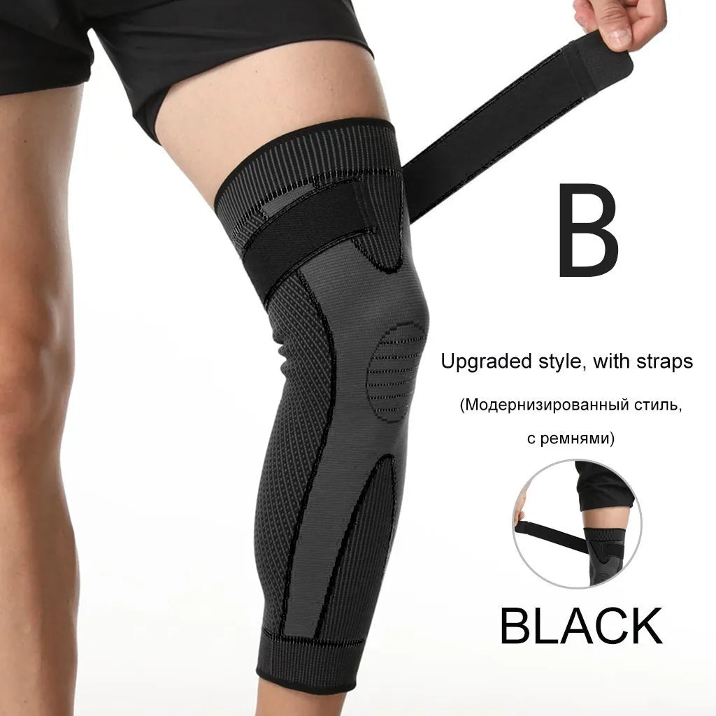 NEW Arrivals  1Piece Sports Kneepad Men Pressurized Elastic Knee Pads Pain Relief Treatment Support Braces Fitness Gear Basketball Volleyball Cycling Fitness Gym Outdoor Running Brace Protector Sports Accessories Supplies