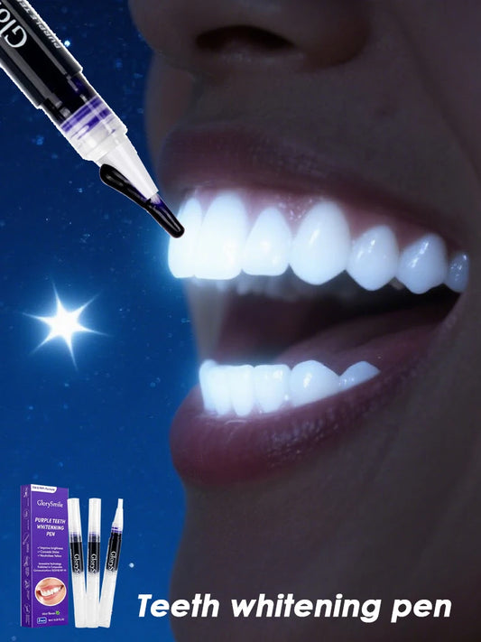 NEW Arrivals 1-5 PCS Set Purple Instant Teeth Whitening Pen Tartar Toothpaste Cleaning Tooth Stain No Sensitivity for a Brighter Whiter Smile Decay Care