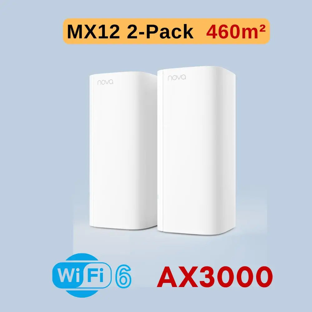3 PCS Set 7000 SQ Ft NOVA Official AX3000 Wi-Fi6 Mesh System EX/MX12 Wireless Router Wi-Fi6 Mesh WI-FI Router Up to 7000 SQ .ft. Range Extender