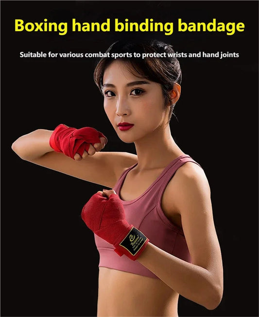 2 Rolls Set 1.5/2/3/5M Cotton Boxing Bandage for Women Men Kids Sports Strap Kick Boxing MMA Hand Gloves Wraps Belt Boxing Sports Wraps Bandage Sports Accessories