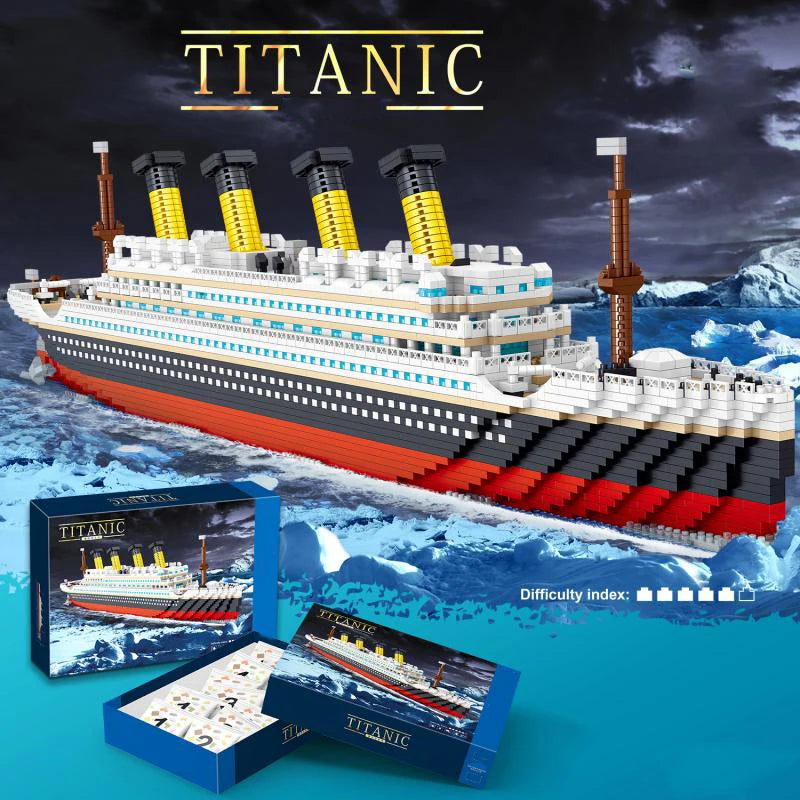 4404PCS Titanic Building Blocks Cruise Ship Mini Assemble Bricks Model Toys Kits Desktop Decoration Gifts For Children