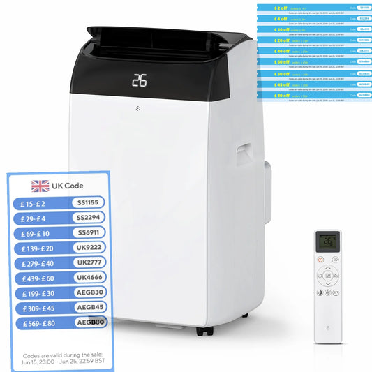 New System Air Conditioner,12000 BTU TURBO Portable Air Conditioner, 4-In-1 Cool/Heating/Fan/Dehumidify Modes With Remote Control, 24 Hours Timer Home Business Shops Air Condition System