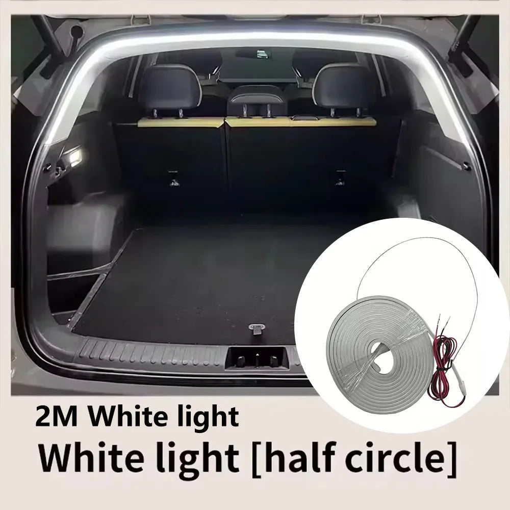 4M Car High Brightness Trunk Lighting Ambient Light Interior Decoration LED Wiring Free Automatic Sensor Tailgate Light Strip