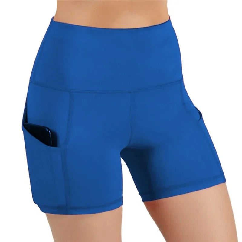 NEW Arrivals Yoga Shorts for Women Summer Fitness Shorts Biker Workout Running Sports Shorts Quick Drying Sportwear with Pocket Breathable Girls Sports Supplies