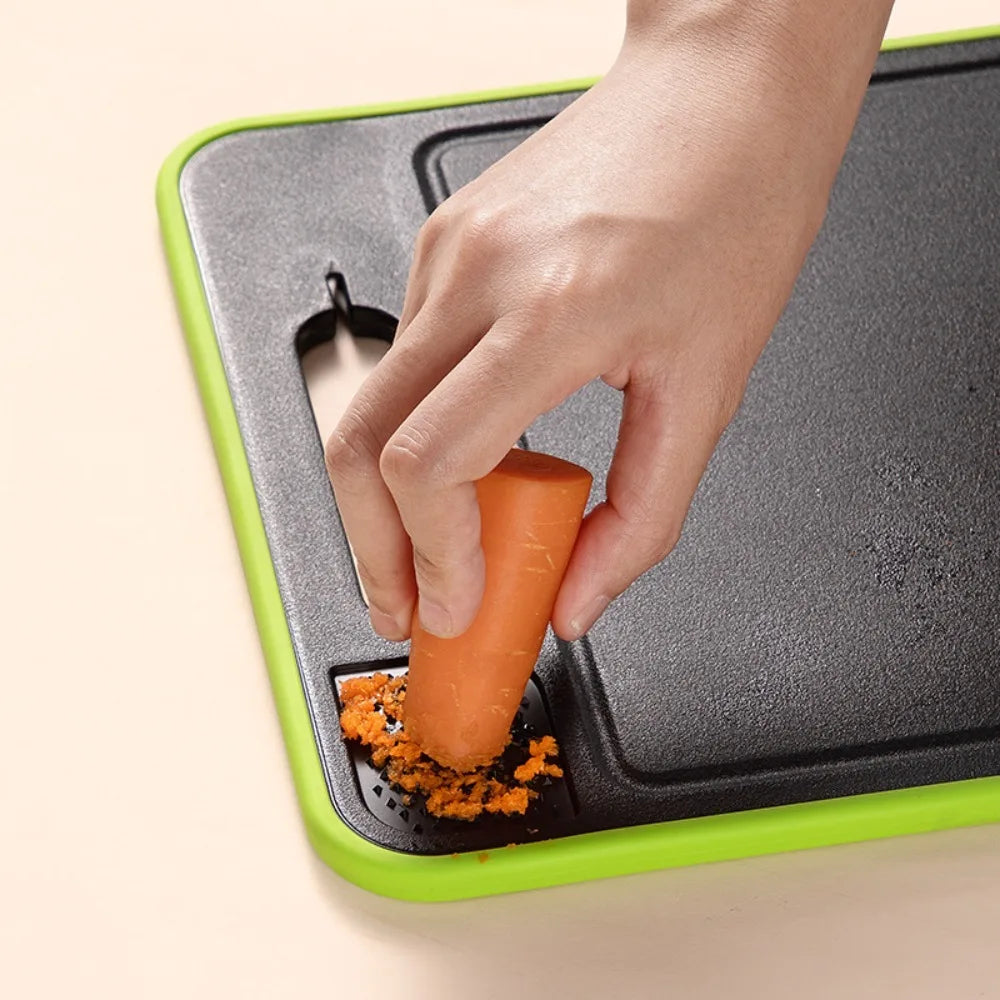4 in 1 Defrosting Cutting Board Rectangular with Grater Sharpener Chopping Board Double Sided Quick Defrosting Tray Frozen Meat Kitchenware Utensils Tools