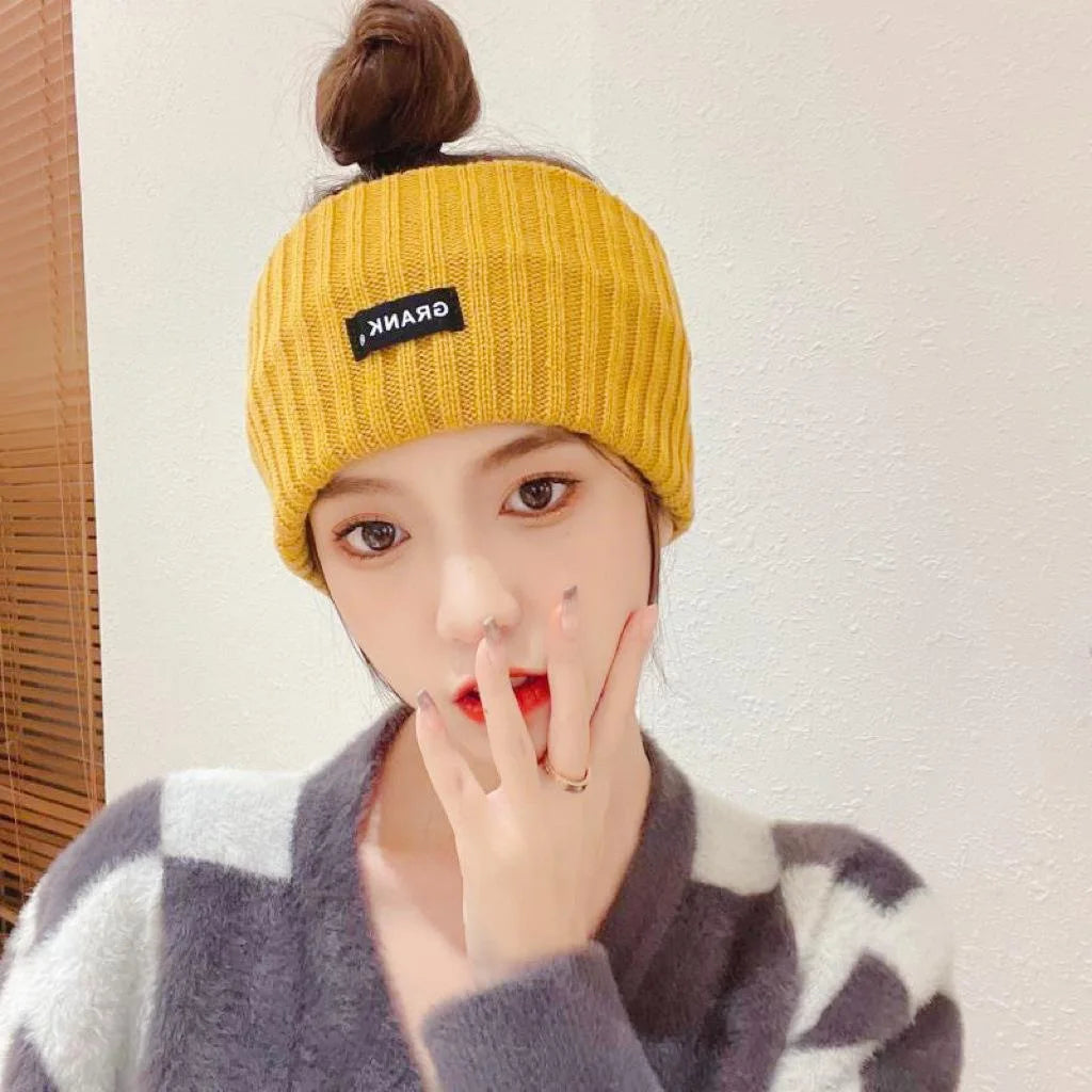NEW Arrivals Women Winter Wide Headband Solid Color Knitted Warm Headwrap for Girls Punk Elastic Headwear Sports Bands Hair Accessories Female Girls Fashion Apparel Supplies